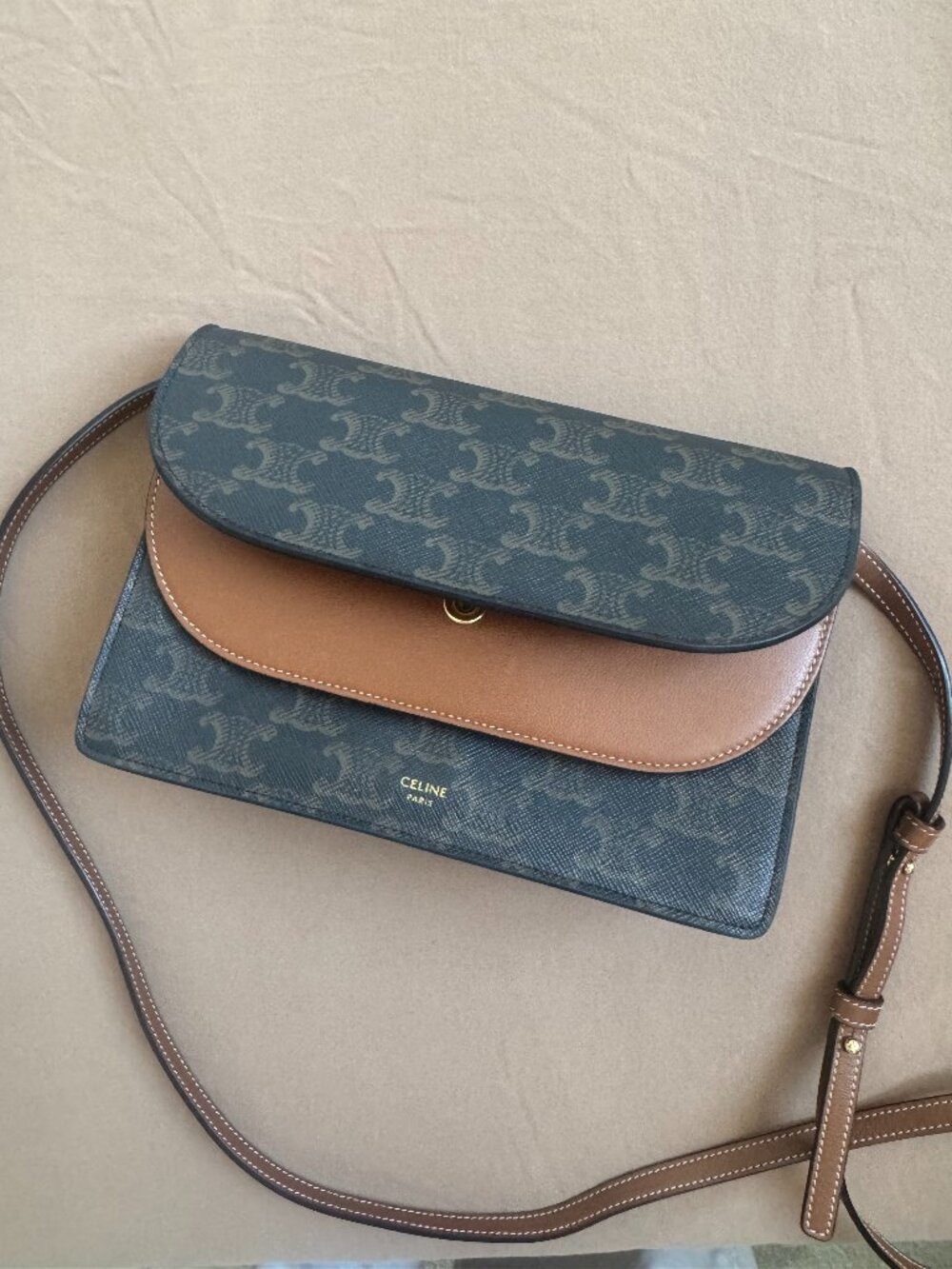 Celine monogram wallet on chain